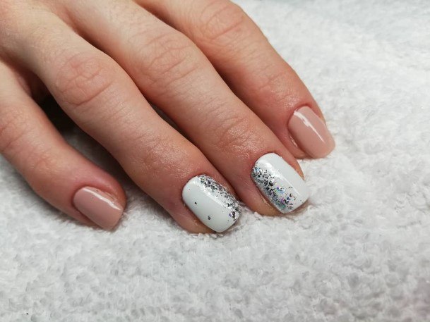 Remarkable Womens White And Nude Nail Ideas