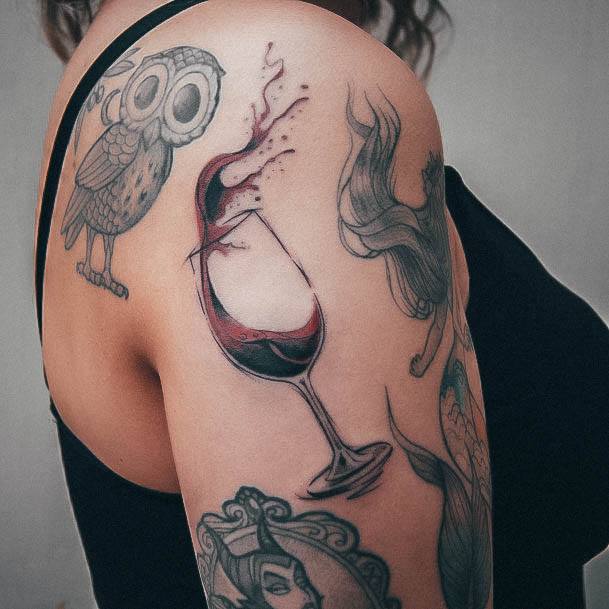 Remarkable Womens Wine Tattoo Ideas