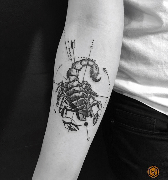 Reptilian Scorpion Tattoo Womens Arms