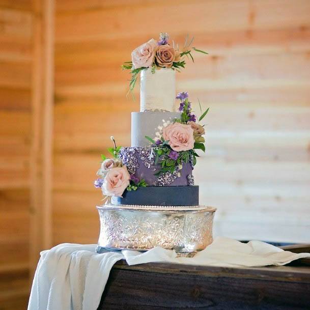 Resplesant Lavender Purple White Lovely Pink Wedding Cake Stunning Flower Decoration Table Ideas