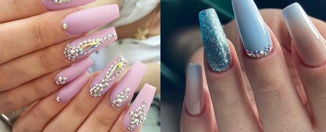 Top 100 Best Rhinestone Nails For Women – Sparkly Bling Design Ideas