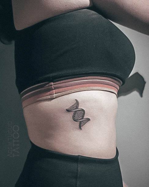 Rib Small Girls Tattoos With Dna