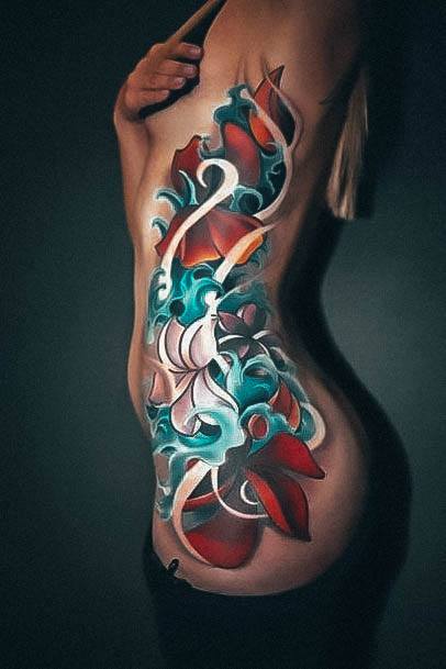 Ribcage Female Tattoo Designs