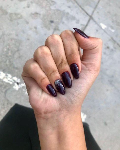 Rich Dark Purple Nails Women