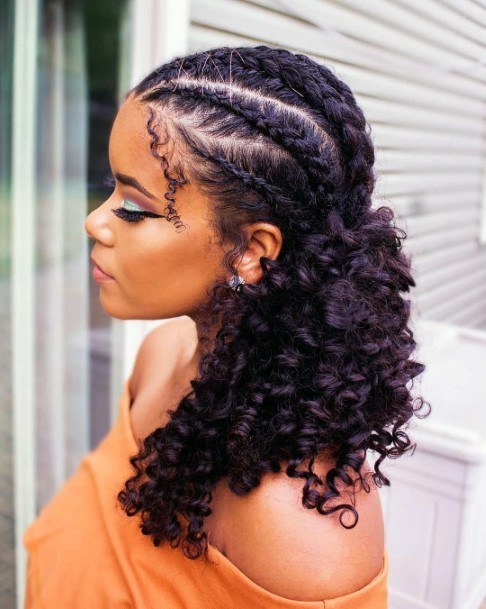 Ringlet Curls Ponytail Hairstyles For Black Women