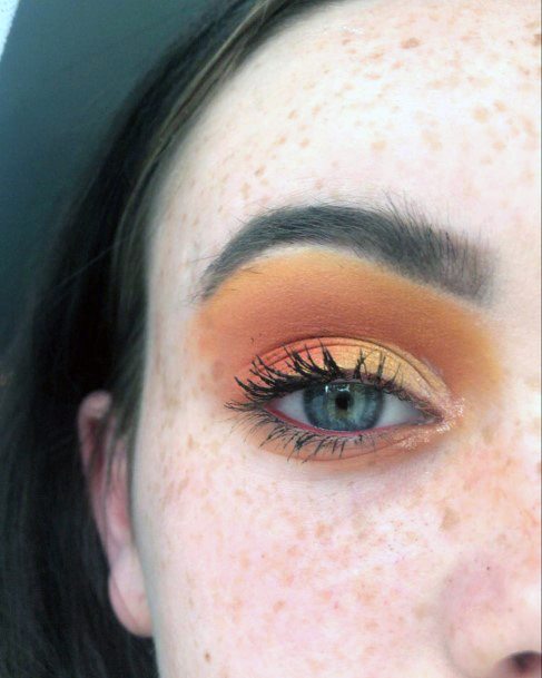 Ripe Orange And Brown Colored Eyeshadow Women