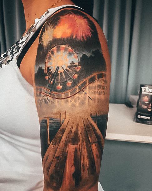 Rollercoasteric Womens Rollercoaster Tattoo Designs