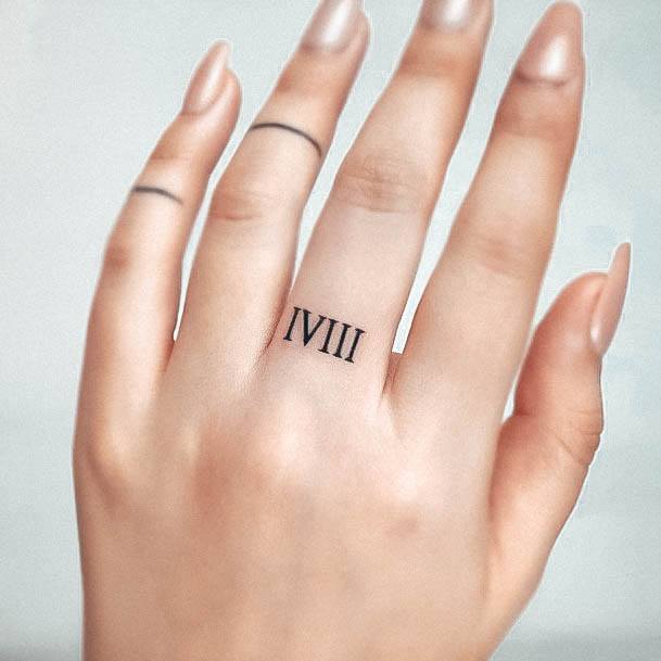 Roman Numeral Girls Tattoo Ideas