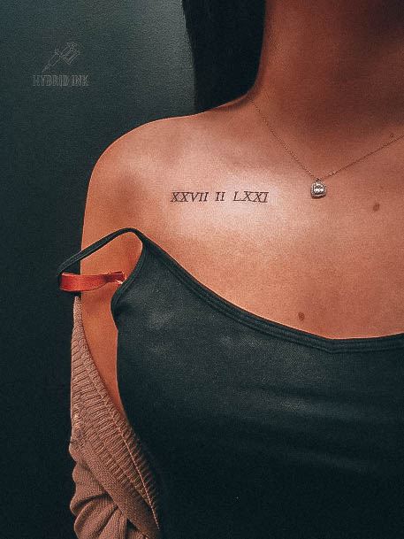 Roman Numeral Tattoos Feminine Ideas