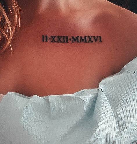 Roman Numeral Womens Tattoo Ideas