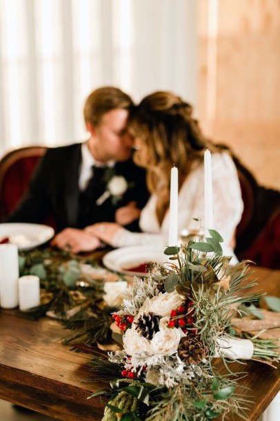 Romantic Christmas Wedding Flowers