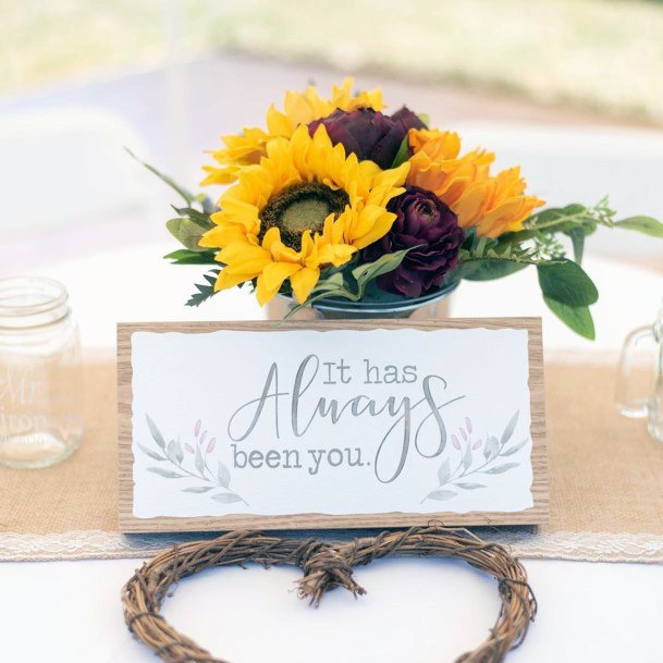 Romantic Love Note On Burlap Cards Wedding Decor