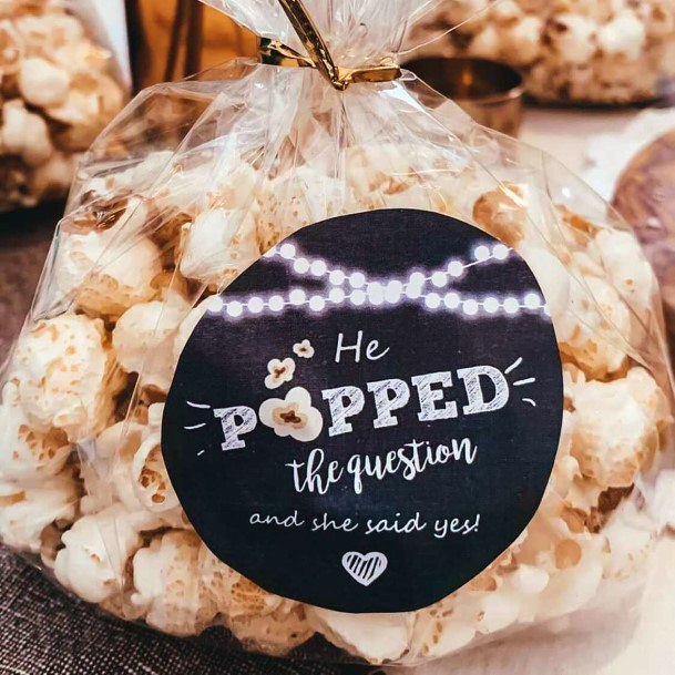 Romantic Pop Corn Pouch Wedding Shower Decorations