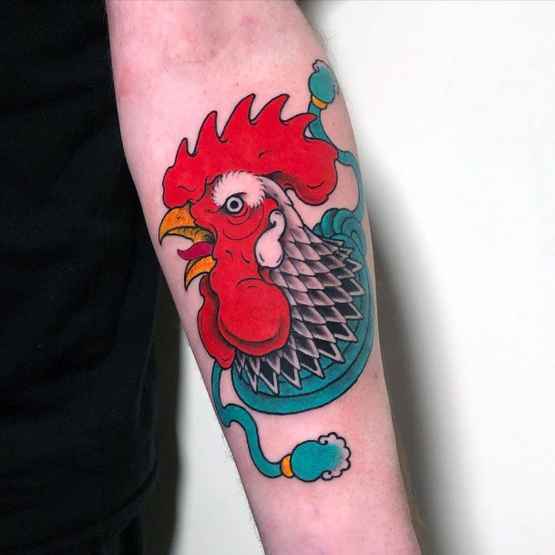 Rooster Tattoo For Ladies