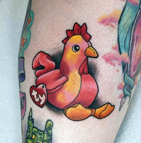 Rooster Tattoos For Girls