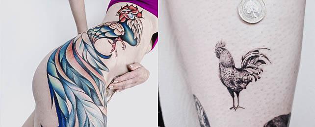 Top 100 Best Rooster Tattoos For Women – Chicken Design Ideas