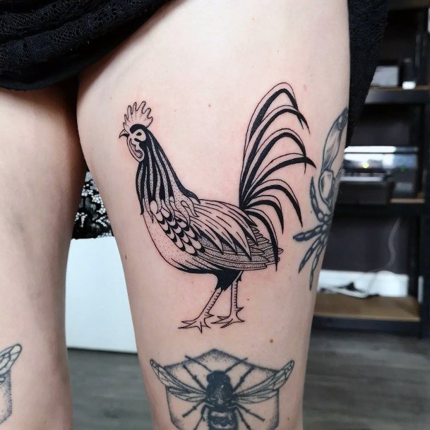 Roosteric Womens Rooster Tattoo Designs