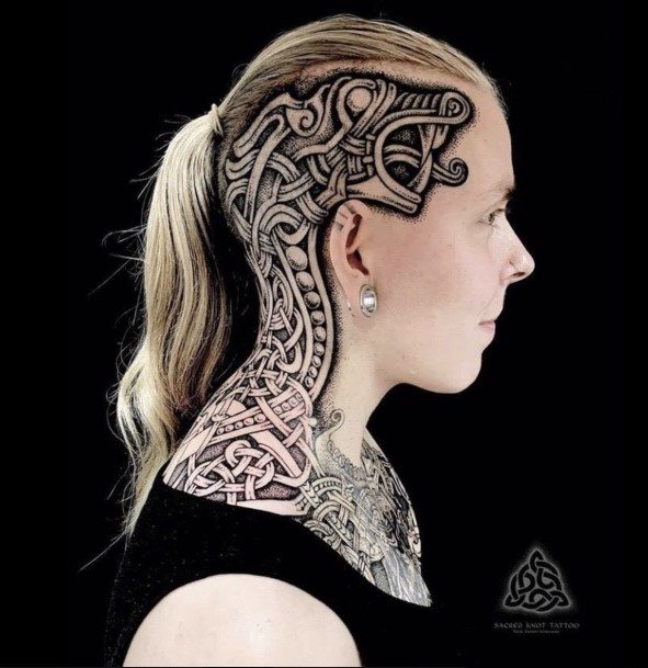 Rope Tattoo Face Women