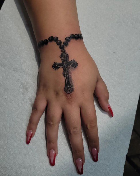 Rosary Tattoos For Girls