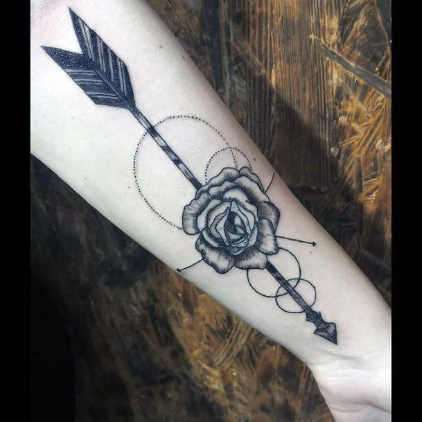 Rose Arrow Tattoo Arms