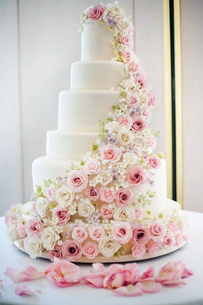 Rose Creeper Elegant Wedding Cakes Women