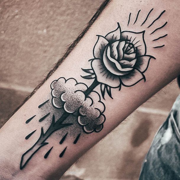 Rose Flower Delightful Tattoo For Women Cloud Designs