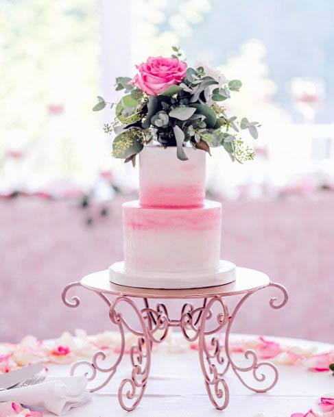 Rose Flower On Cake Wedding