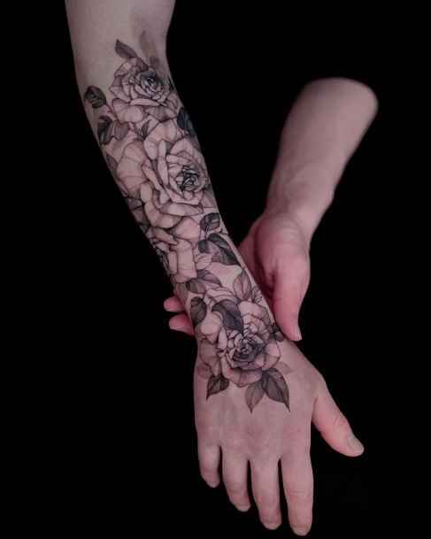 Rose Forearm Girls Tattoo Ideas