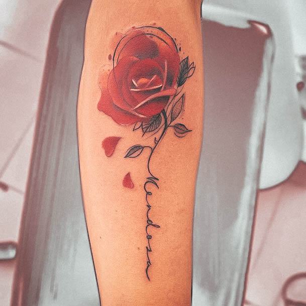 Rose Forearm Tattoo Feminine Designs