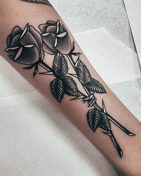 Rose Forearm Womens Tattoo Designs