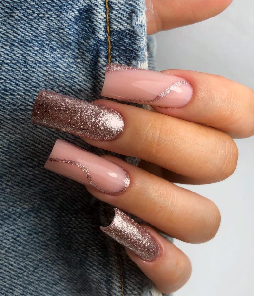 Rose Gold Female Nail Designs