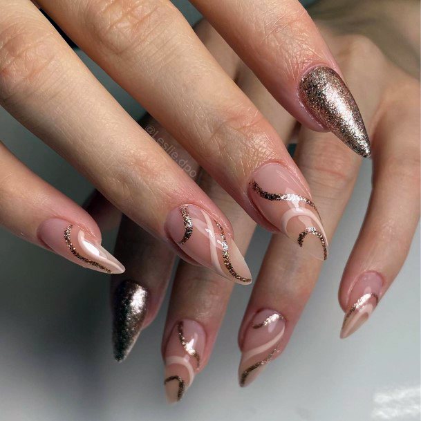 Rose Gold Girls Nail Ideas