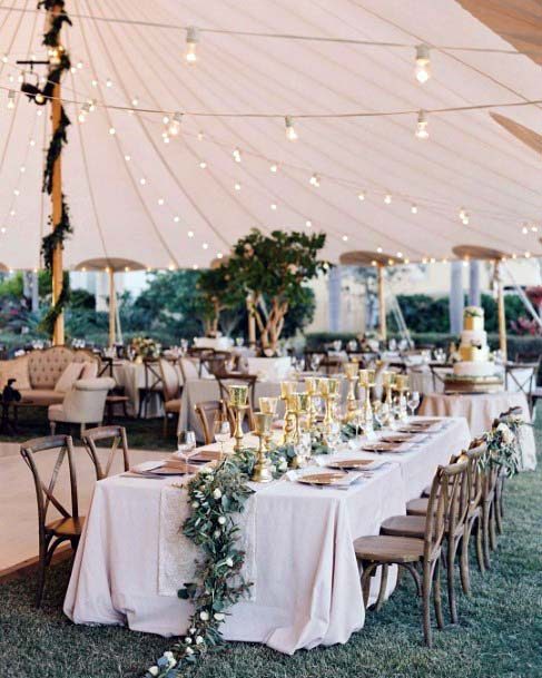 Rose Gold Wedding Tent Decorations