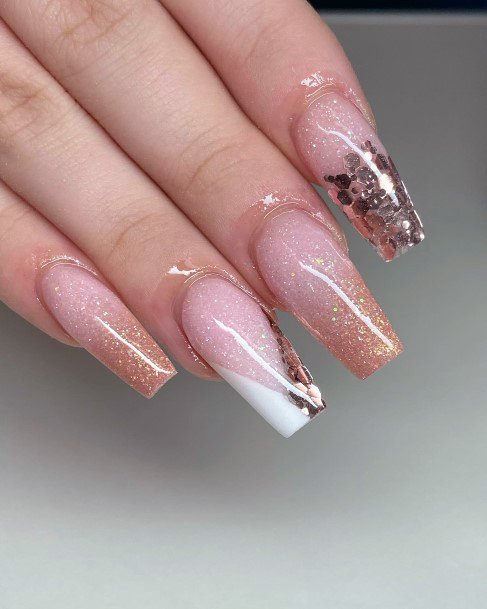 Rose Gold Womens Feminine Rose Gold Nails