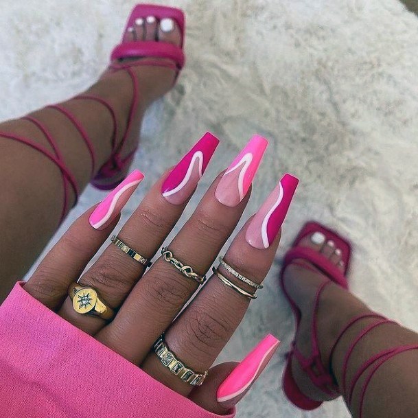 Rose Pink Girls Nail Ideas