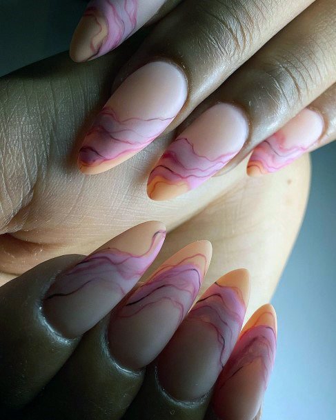 Rose Pink Nails For Girls