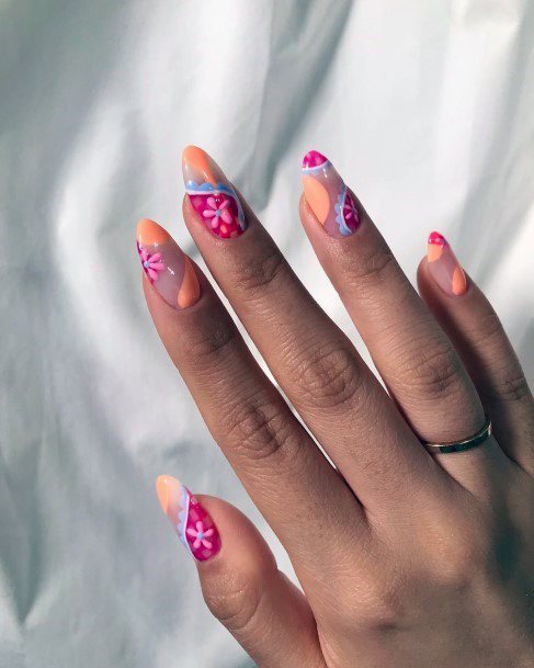 Rose Pink Womens Nail Designs