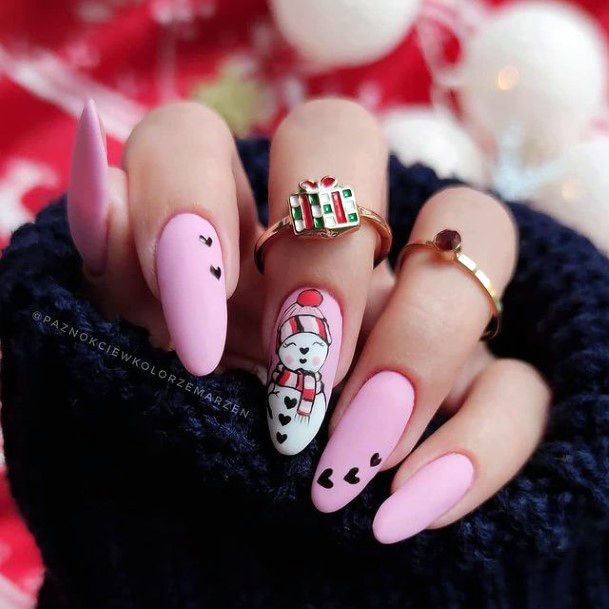 Rose Pink Womens Nail Ideas