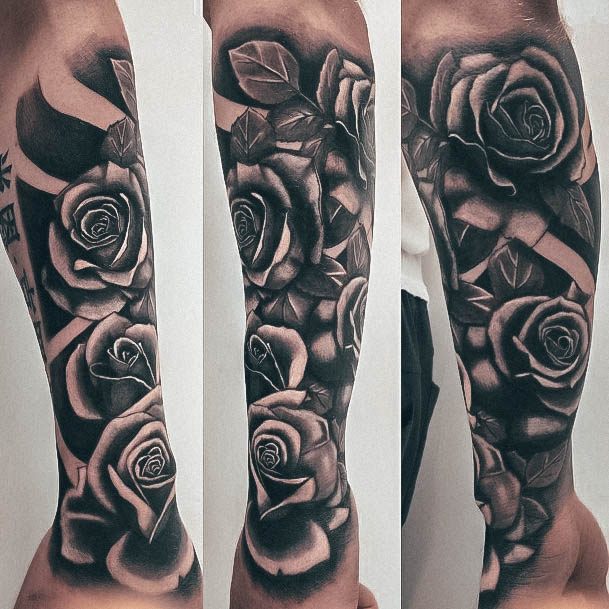 Rose Sleeveic Womens Rose Sleeve Tattoo Designs