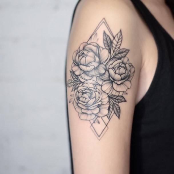 Rose Trio Tattoo Womens Arms