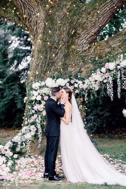 Roses On Tree Wedding Decor