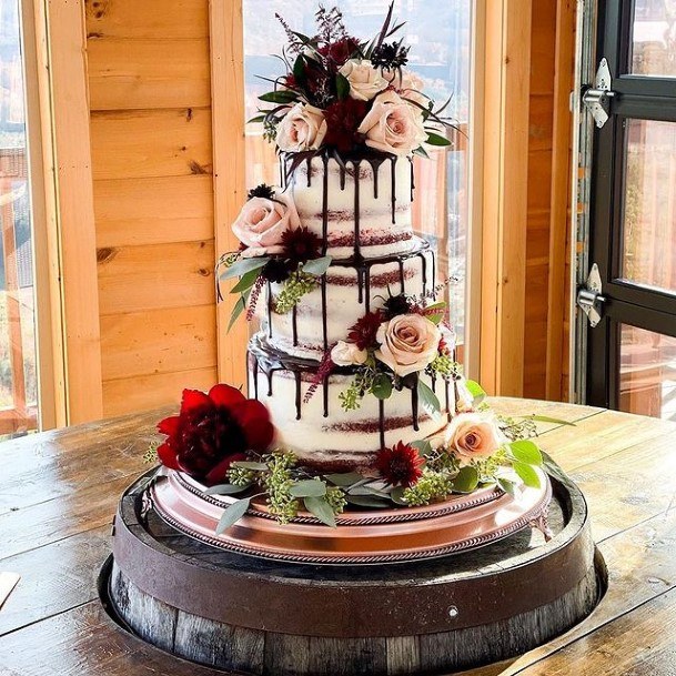 Roses Themed Rustic Wedding Cake Toppers