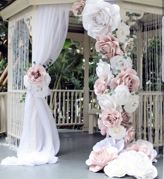 Rosy Dais Cheap Wedding Decorations