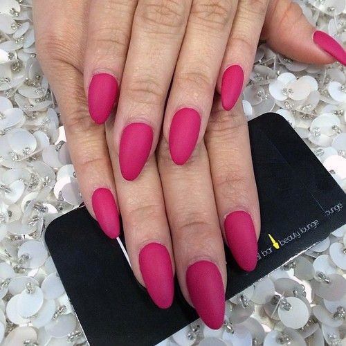 Rosy Pink Nails For Women Matte Effect