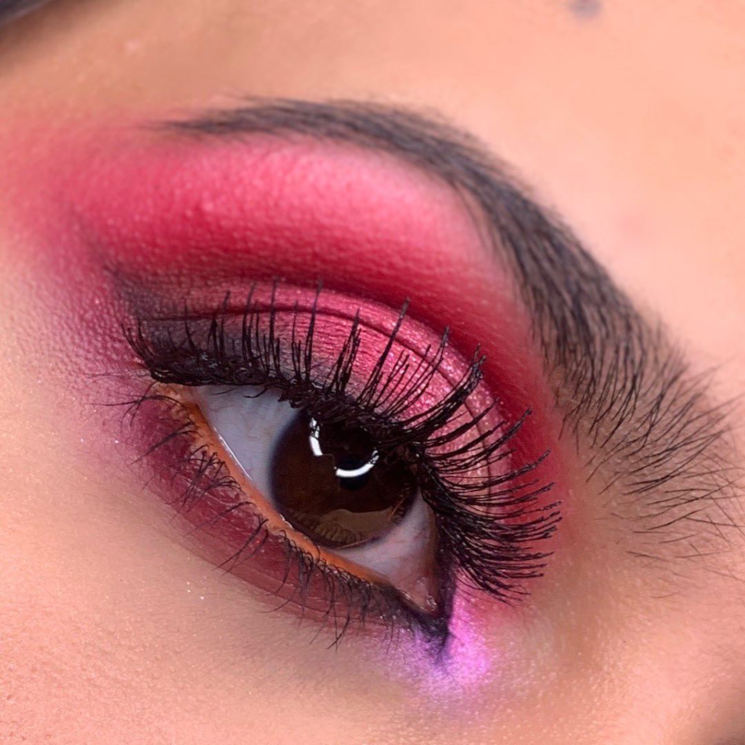 Rosy Red Makeup Looks Eyeshadow Women