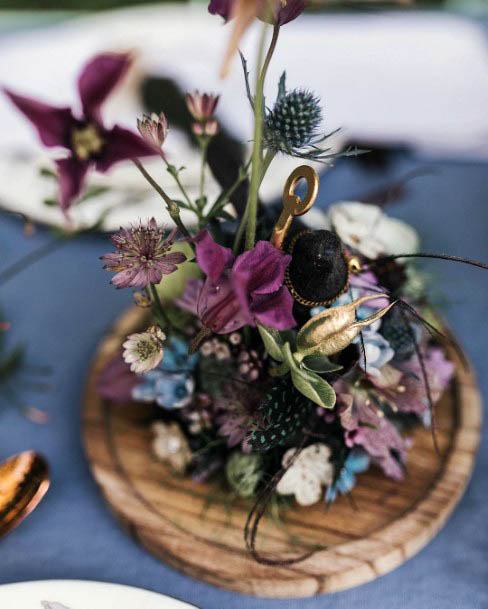 Round Base Wedding Flower Centerpieces
