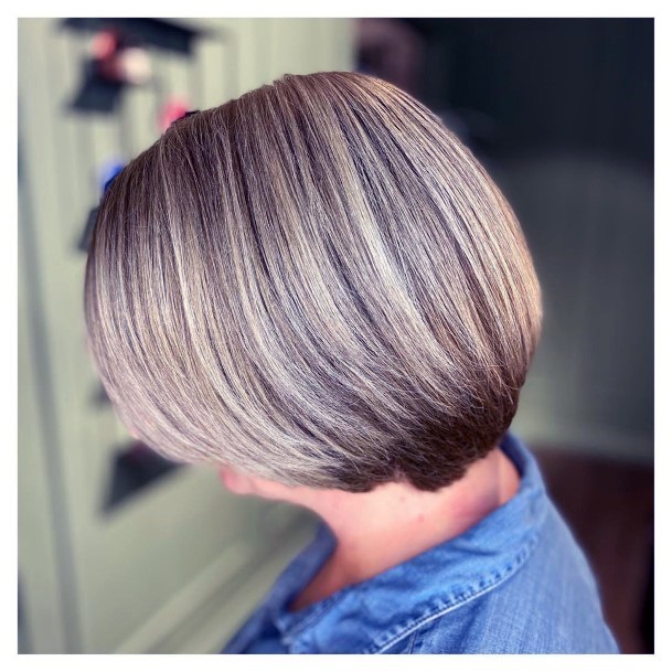 Rounded Taper Short Hairstyles For Older Women