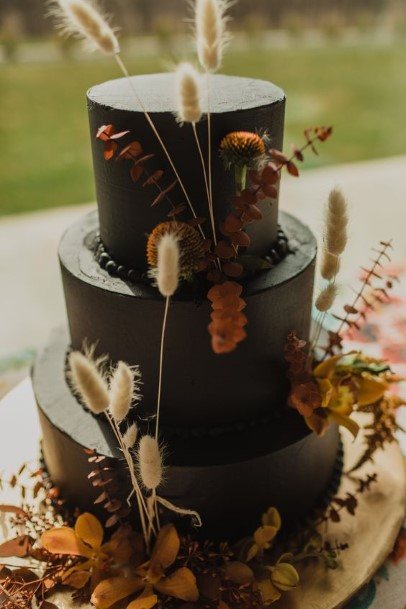 Royal Black Wedding Cake