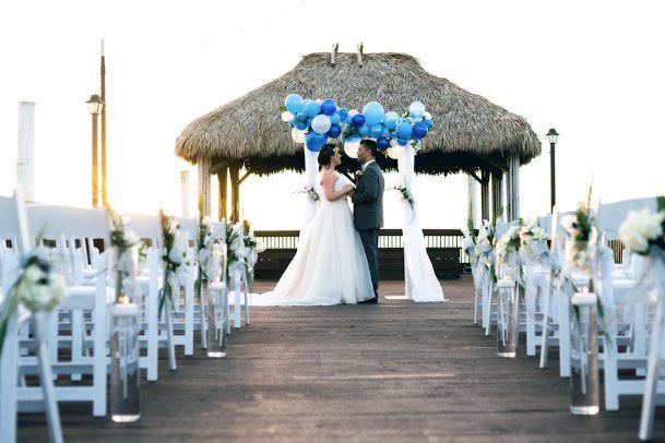 Royal Blue Colored Balloons Wedding Decor