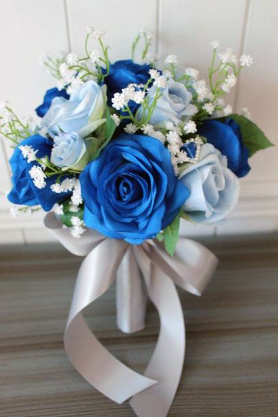 Royal Blue Roses Wedding Decoration